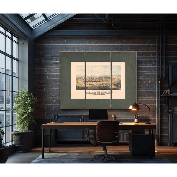 Camp of the 7th Maine Volunteers as Seen From the Fortifications Erected by — Framed Wall Art Room View | Bella Frye