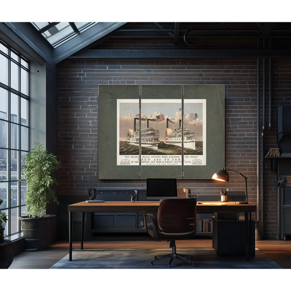 Grandest Palace Drawing Room Steamers in the World Drew and St John 1878 — Framed Wall Art Room View | Bella Frye