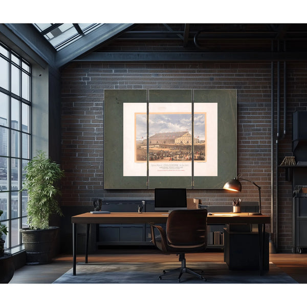 Exterior View of Coliseum for the Grand National Peace Jubilee Boston Mass J — Framed Wall Art Room View | Bella Frye