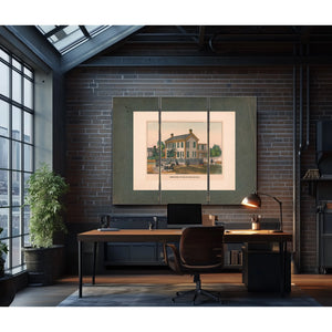 Abraham Lincolns Residence 19th Century — Framed Wall Art Room View | Bella Frye