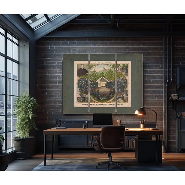 Atlanta Campaign Army of the Cumberland Divine Service by Rev Pp Cooney Csc — Framed Wall Art Room View | Bella Frye