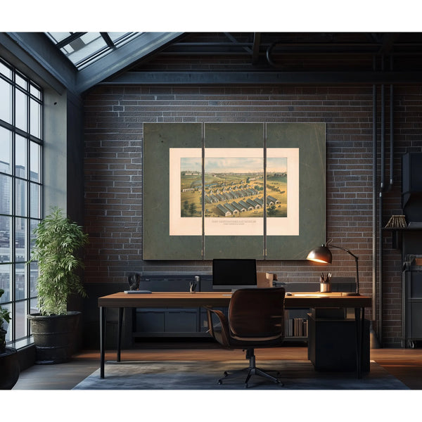 Camp Chesebrough Baltimore Md 1st Rgt Connecticut Cavalry 1863 — Framed Wall Art Room View | Bella Frye
