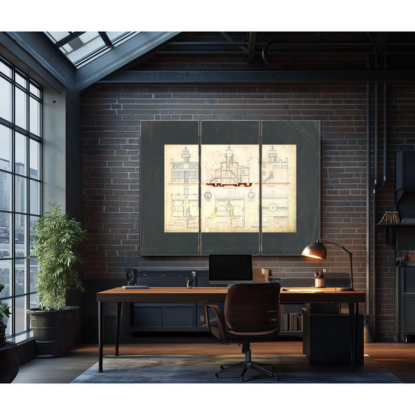 The Keepers Vigil Point Lookout Light Station Blueprint — Framed Wall Art Room View | Bella Frye