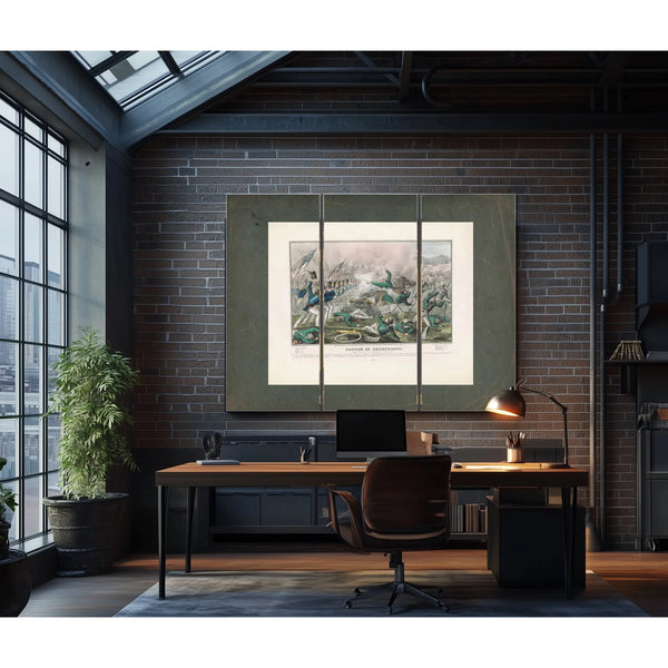 Battle of Churubuscofought Near the City of Mexico 2th of August 1847 1847 — Framed Wall Art Room View | Bella Frye