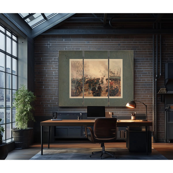 Kearsarce and Alabama 1887 — Framed Wall Art Room View | Bella Frye