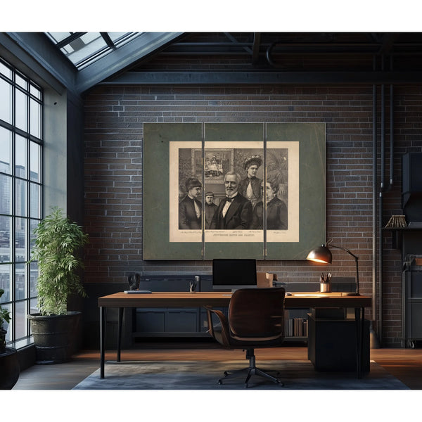 Jefferson Davis and Family 189 — Framed Wall Art Room View | Bella Frye