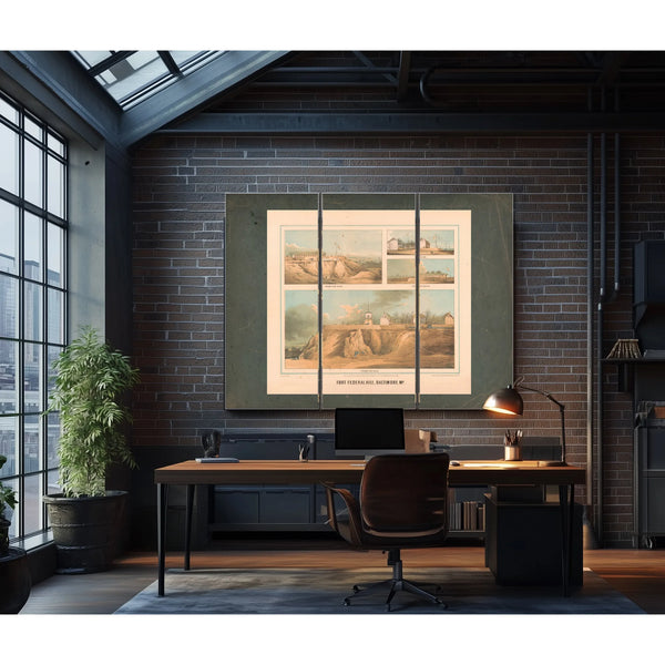 Fort Federal Hill Baltimore Md 1862 — Framed Wall Art Room View | Bella Frye