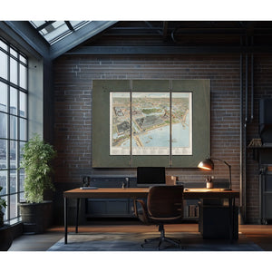 Birds Eye View of the Worlds Columbian Exposition Chicago 1893 1893 — Framed Wall Art Room View | Bella Frye