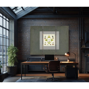 Souvenir Square Usa 1912 Ch 185475 2 2 — Framed Wall Art Room View | Bella Frye