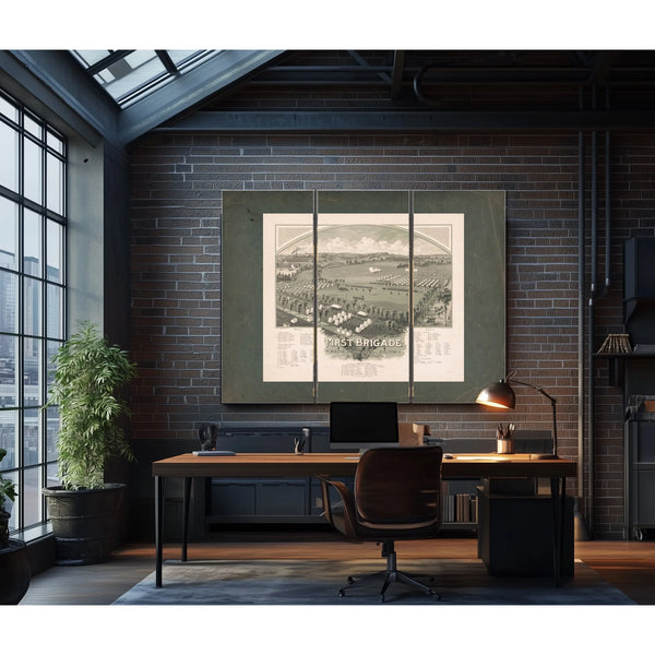 Encampment of First Brigade Maine Volunteer Militia 1885 — Framed Wall Art Room View | Bella Frye