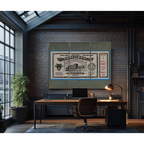 Ticket to the 1926 Army Navy Game 2 Front — Framed Wall Art Room View | Bella Frye