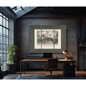 Bombardment of Island Number Ten in the Mississippi River by the Gunboat and — Framed Wall Art Room View | Bella Frye