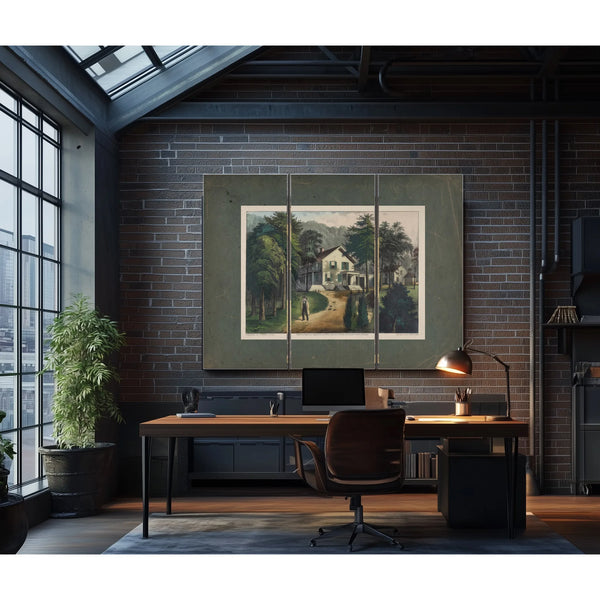 Chappaqua Farm West Chester County Ny the Residence of the Hon Horace Greely — Framed Wall Art Room View | Bella Frye