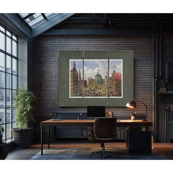 Broadway New York_ From the Western Union Telegraph Building Looking North 1 — Framed Wall Art Room View | Bella Frye