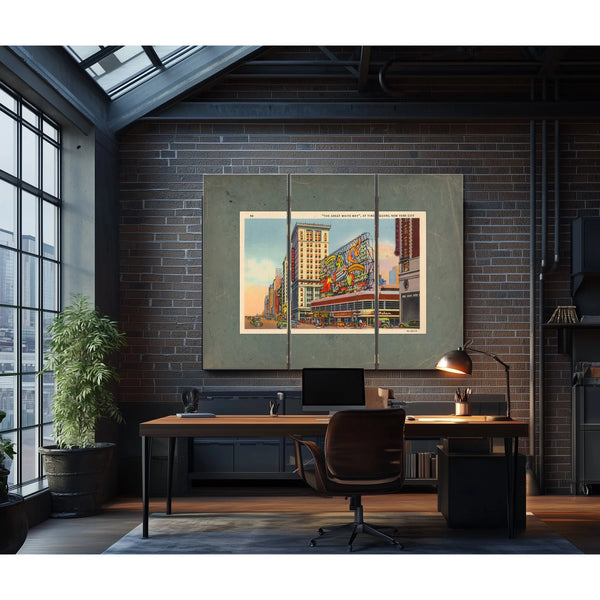 Electric Dreams of the Great White Way Times Square Nocturne — Framed Wall Art Room View | Bella Frye