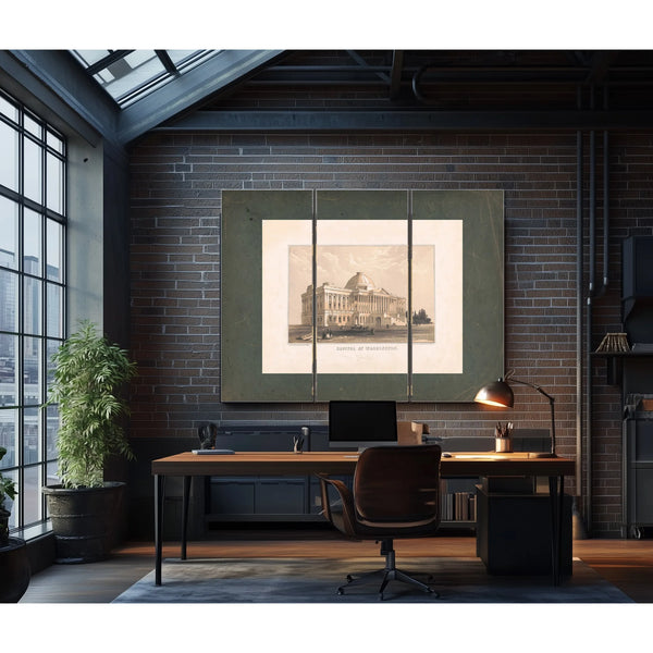 Capitol at Washington 19th Century — Framed Wall Art Room View | Bella Frye