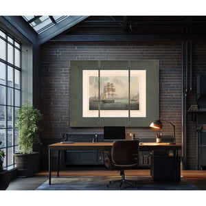 Frigate America Frigate La Rein Blanche 19th Century — Framed Wall Art Room View | Bella Frye