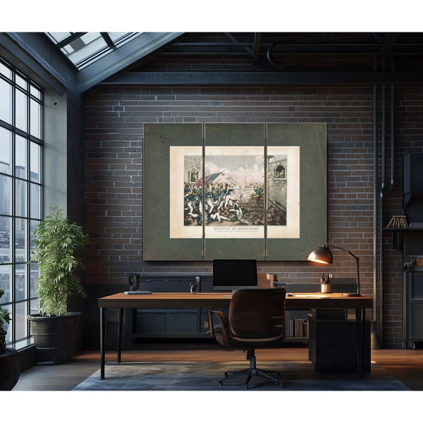 Battle of Monterethe Americans Forcing Their Way to the Main Plaza Sept 23th — Framed Wall Art Room View | Bella Frye