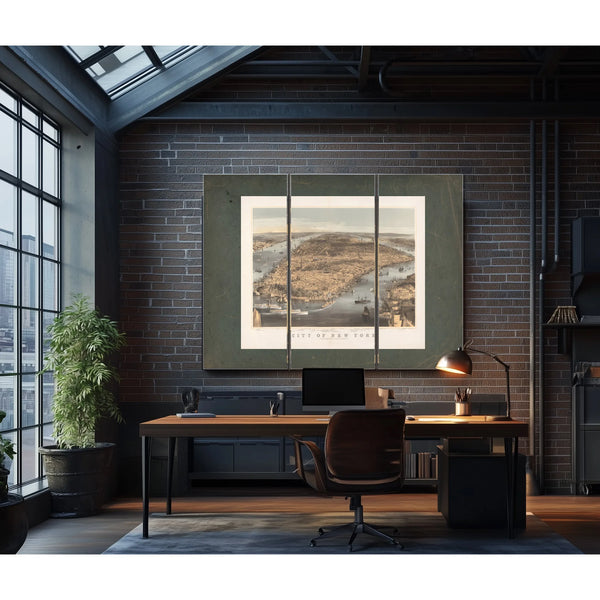 City of New York 1856 — Framed Wall Art Room View | Bella Frye