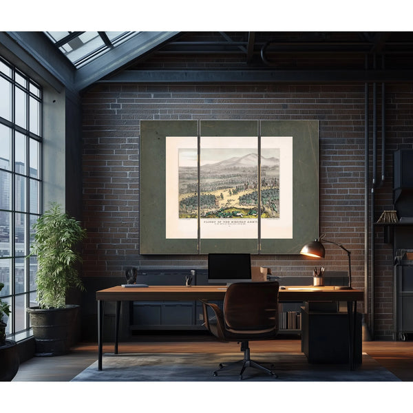 Flight of the Mexican Army at the Battle of Buena Vista Feb 23 1847 1847 — Framed Wall Art Room View | Bella Frye