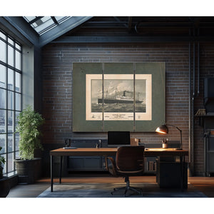 Mongolia Manchuria China Korea Siberia Trans Pacific Line Pacific Mail Steamsh — Framed Wall Art Room View | Bella Frye
