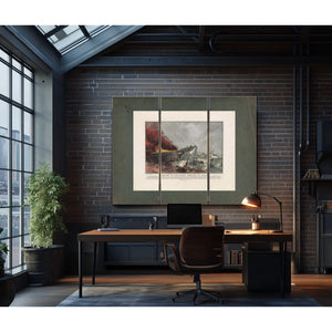 Burning of the Ocean Monarch of Boston in the English Channel August 24th 18 — Framed Wall Art Room View | Bella Frye