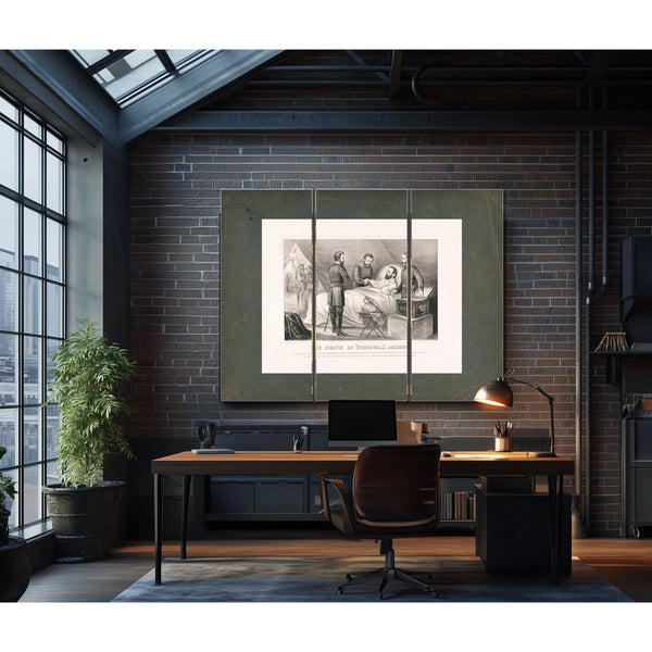 Death of Stonewall Jackson 1872 — Framed Wall Art Room View | Bella Frye