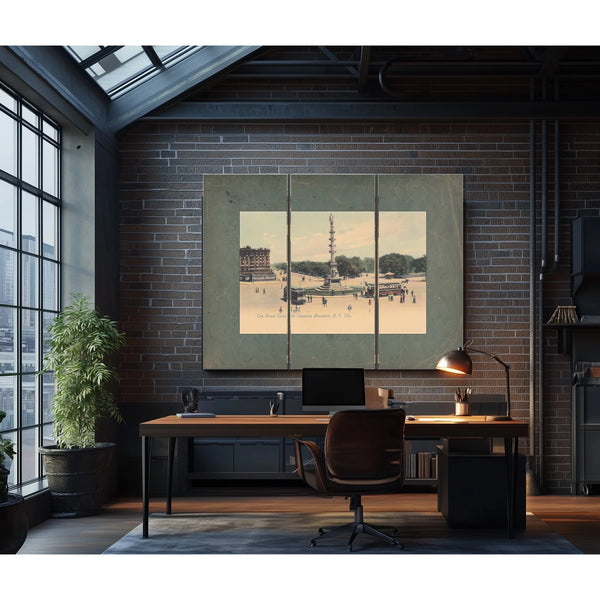 Columbus Circle Gilded Age Crossroads at the Edge of Central Park — Framed Wall Art Room View | Bella Frye