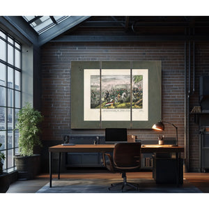 Capitulation of Vera Cruz the Mexican Soldiers Marching Out and Surrendering — Framed Wall Art Room View | Bella Frye