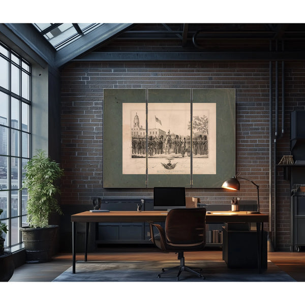 38th Regiment Jefferson Guards New York State Artillery 1843 — Framed Wall Art Room View | Bella Frye