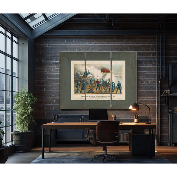 Bombardment and Capture of Fredericksburg Va Dec 11th 1862 by the Army of Th — Framed Wall Art Room View | Bella Frye