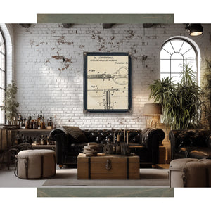 The Cutting Edge Loewenthals Parallel Shears Patent — Framed Wall Art Room View | Bella Frye