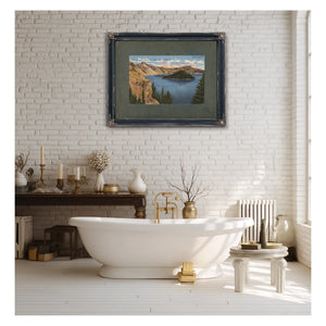 Wizard Island Crater Lake Crater Lake National Park Oregon — vintage wall art by Bella Frye