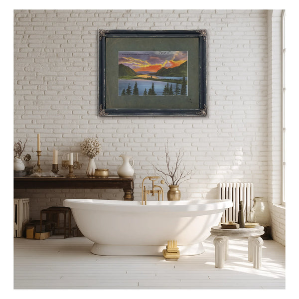 Sunset On The Columbia Portland Oregon — vintage wall art by Bella Frye
