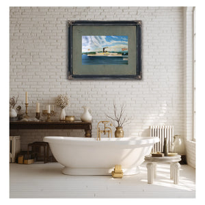 Steamboat C. Vanderbilt on the Hudson River — Framed Wall Art Room View | Bella Frye