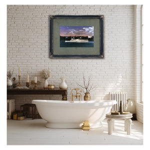 Steamboat Jesse Hoyt on the Hudson River — Framed Wall Art Room View | Bella Frye