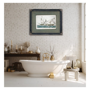 Constitution and Java Naval Battle of the War of 1812 — Framed Wall Art Room View | Bella Frye