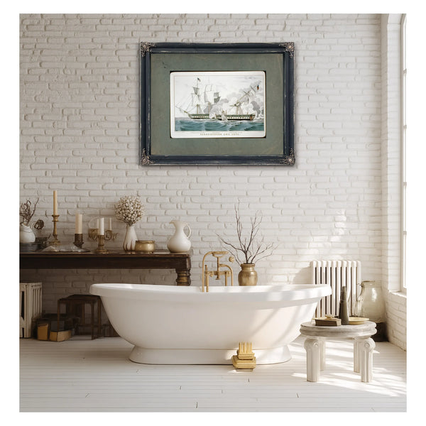 Constitution and Java Naval Battle of the War of 1812 — Framed Wall Art Room View | Bella Frye