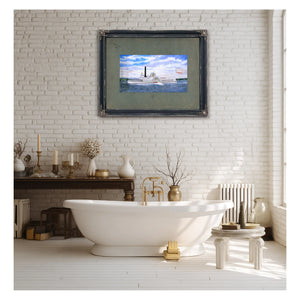 Steamboat Shady Side Hudson River Sidewheel Passenger Steamer — Framed Wall Art Room View | Bella Frye