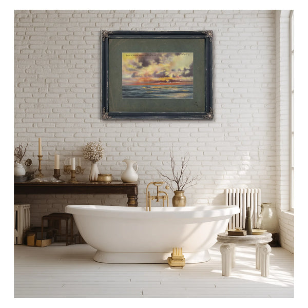 Sunset At Seaside Oregon On Pacific Ocean — vintage wall art by Bella Frye