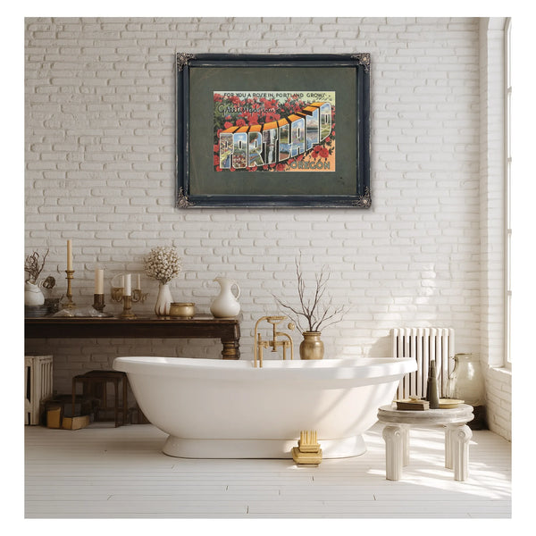 For You A Rose In Portland Grows Greetings From Portland Oregon — vintage wall art by Bella Frye
