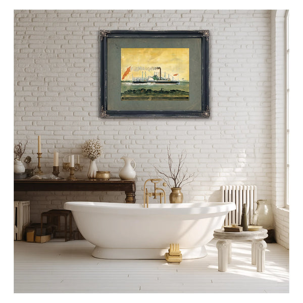 Steamboat Lexington The Fastest Boat That Ever Sailed — Framed Wall Art Room View | Bella Frye