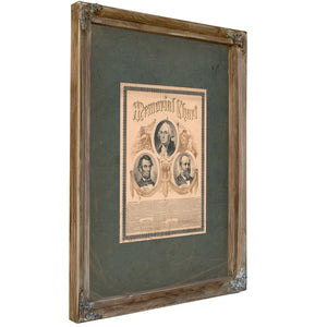 Memorial Chart 1882 — Verdigris Framed Canvas Print | Bella Frye