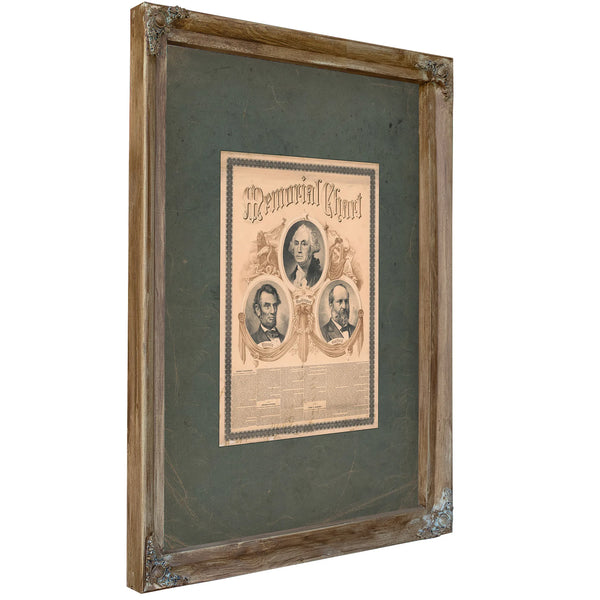 Memorial Chart 1882 — Verdigris Framed Canvas Print | Bella Frye