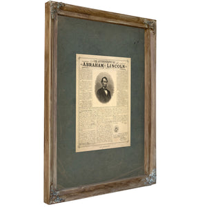 The Autobiography of Abraham Lincoln 19th Century — Verdigris Framed Canvas Print | Bella Frye