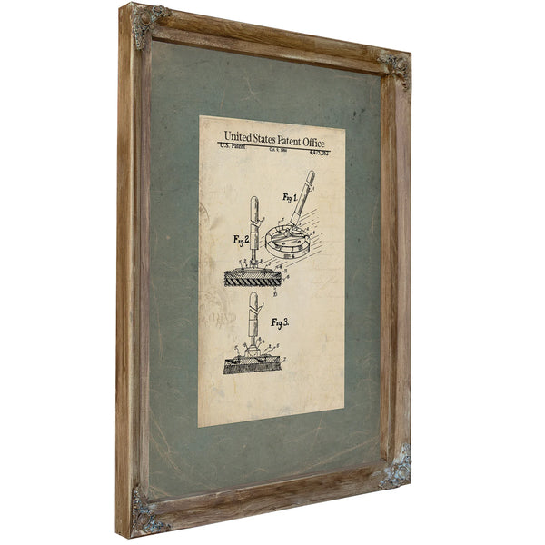 US Patent No. 4475262 Rotary Brush Cleaning Attachment (1984) — Verdigris Framed Canvas Print | Bella Frye