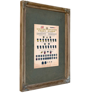 United States Coast Guard Insigna and General Etiquette 1917 — Verdigris Framed Canvas Print | Bella Frye