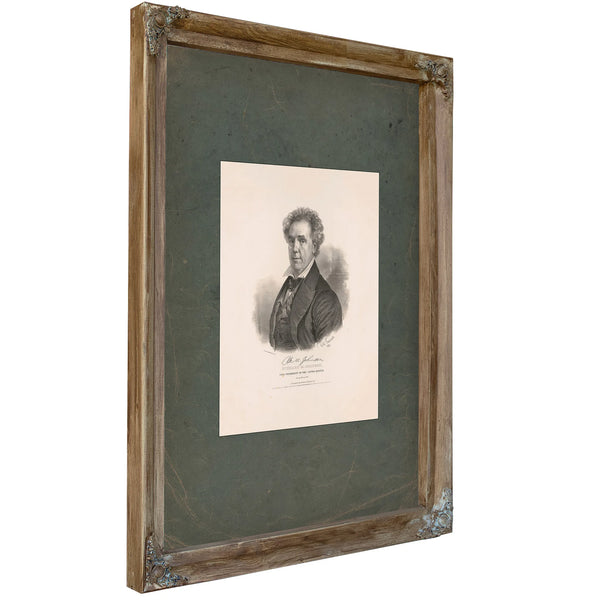 Richard M Johnson Vice President of the United States 184 — Verdigris Framed Canvas Print | Bella Frye