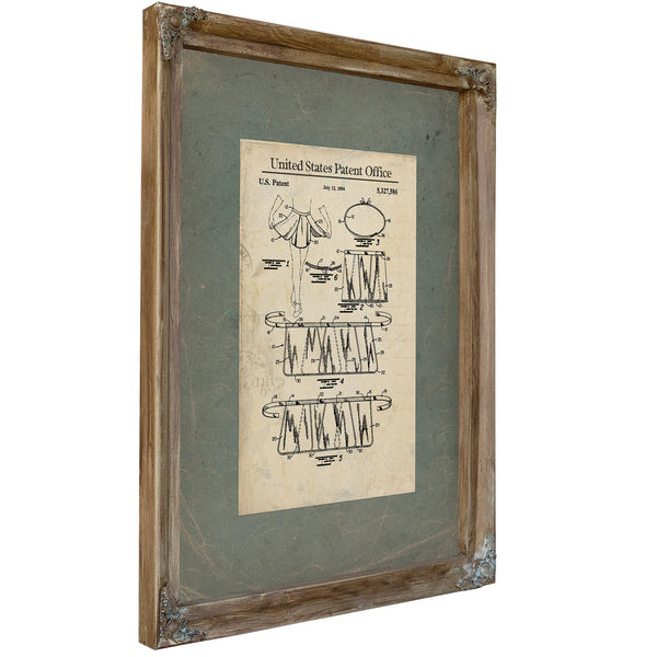 US Patent No. 5327586 Ballet Tutu Construction — Verdigris Framed Canvas Print | Bella Frye