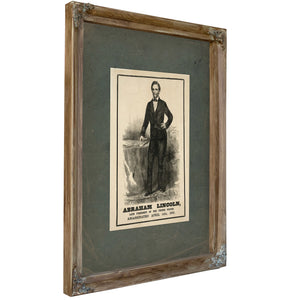 Abraham Lincoln Late President of the United States Assassinated April 14th 1865 19th Century — Verdigris Framed Canvas Print